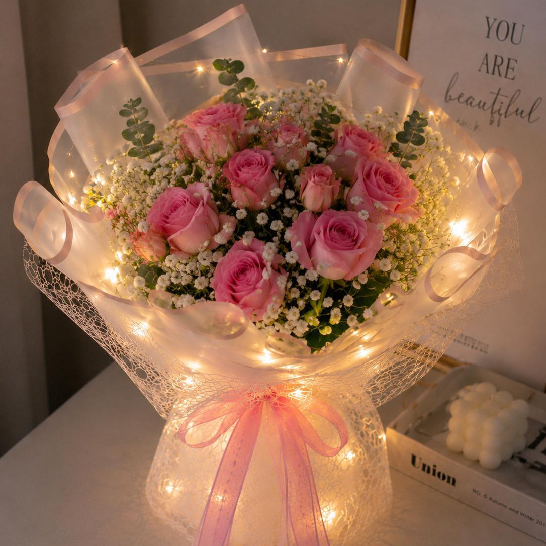 Glowing Ribbon Bouquets