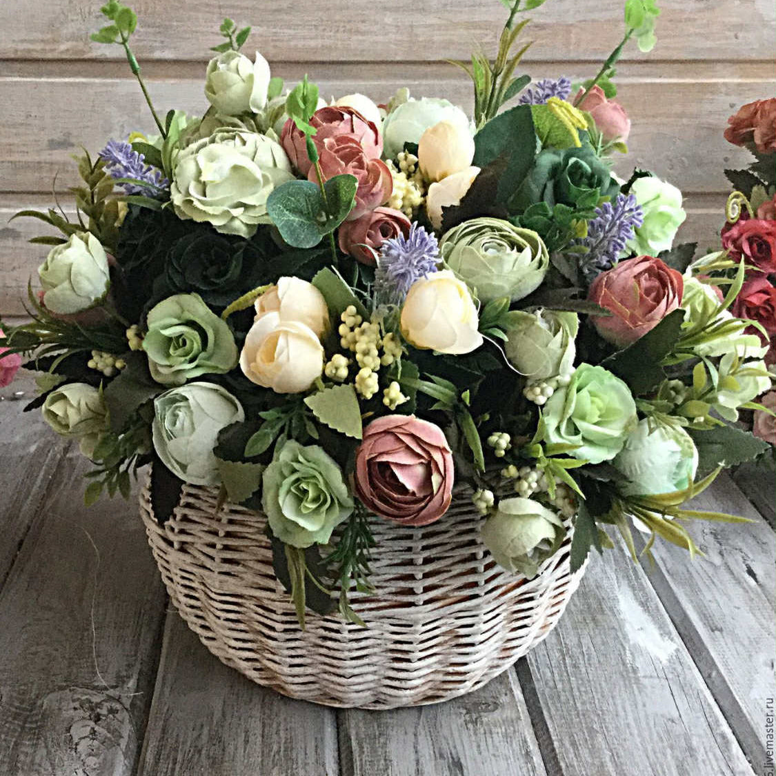 Flowers in basket
