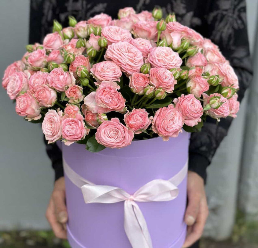 Spray roses in box