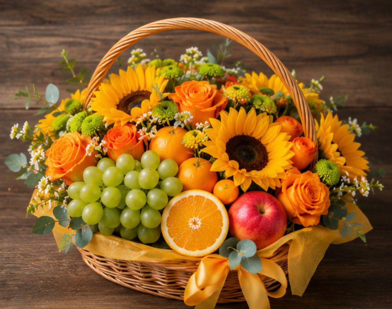 “Flowers and Fruit” arrangement