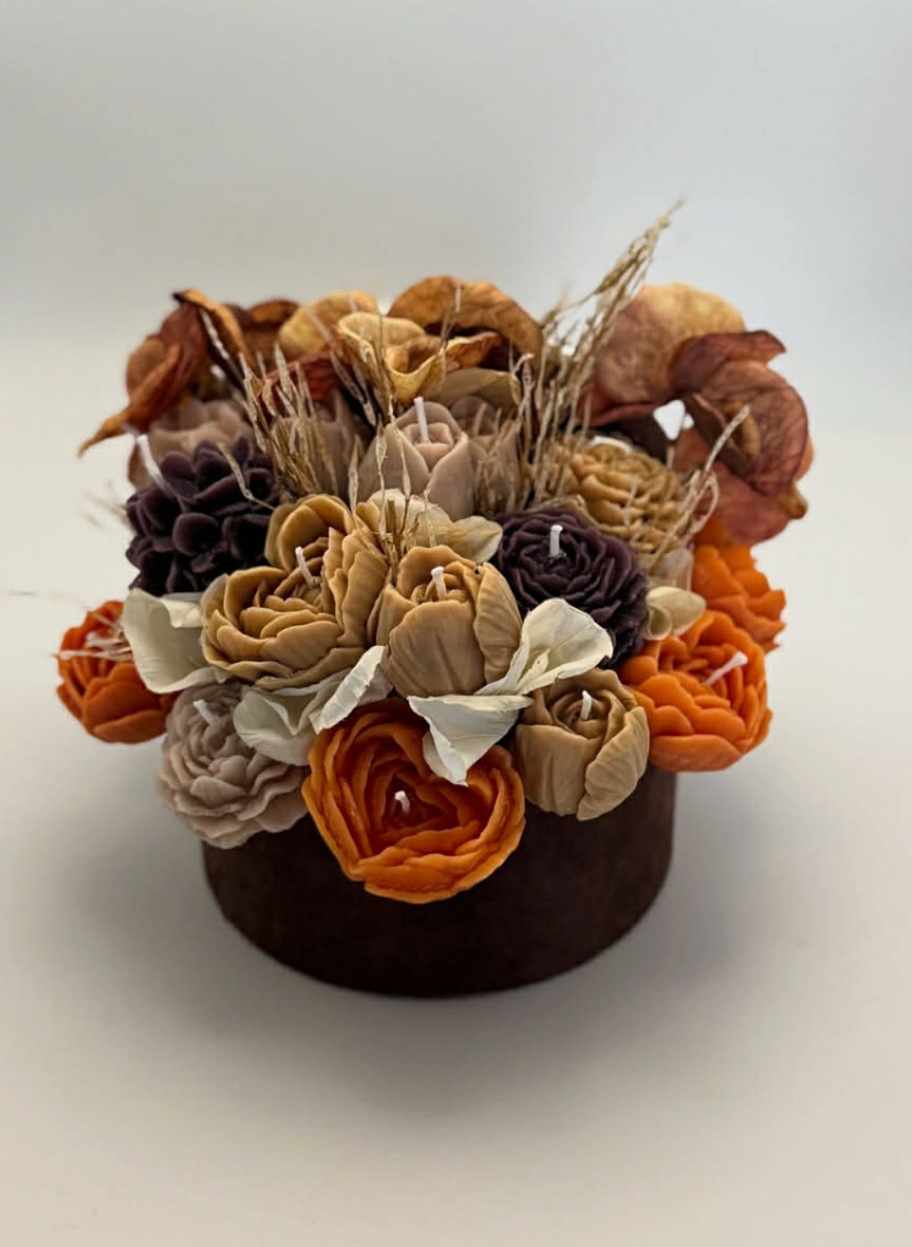 Handmade candle autumn