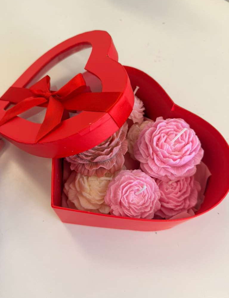 Handmade Rose-Shaped Candles